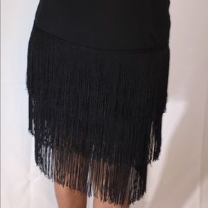 Votique Shake It Up Black Fringe Skirt
